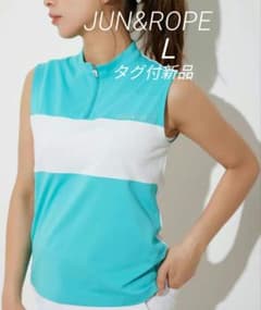 JUN&ROPÉ UV/吸水速乾 バイカラーノースリーブプルオーバー トップス