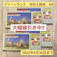 大幅値引き中‼︎ 熊本 グリーンランド 特別入園券 4枚のサムネイル