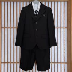 OLIVERHOUSEブラックストライプ スーツ パンツ 上下 男の子120のサムネイル
