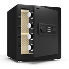 金庫 43L ブラック 電子テンキー式 鍵2本 振動警報 防犯b678 - メルカリ