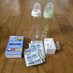 哺乳瓶 2本 消毒タブレット 乳首セットのサムネイル