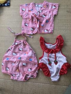 キティちゃん甚平 イチゴ水着 70 80 女の子のサムネイル