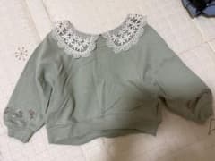 レース襟付き 刺繍トレーナー 80cmのサムネイル