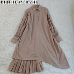 美品✨ バースデーバッシュ アシンメトリー プリーツ シャツワンピース 綿100のサムネイル