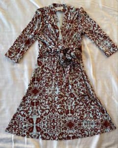 kayme ケイミー　長袖　ワンピース　S 7号　琉球　ウォッシャブル 9号　M