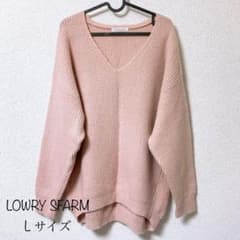 LOWRYSFARM Vネックピンクニット Lのサムネイル
