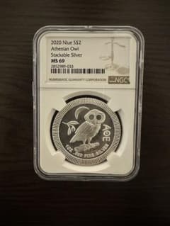 NGC MS69 銀貨【純銀】女神アテナのフクロウのサムネイル