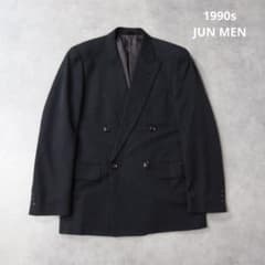 JUN MEN / 1990s ウール シルク ダブル テーラードジャケット M - メルカリ