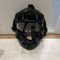 キャッチャーマスク 黒 合成皮革 J.S.A 公認のサムネイル