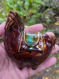 ヴィンテージ 陶器製 馬の置物 オブジェ - メルカリ