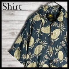 アロハシャツ☆レーヨン☆柄シャツ☆総柄☆パイナップル☆ヴィンテージ☆90s☆XLのサムネイル