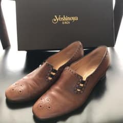 銀座ヨシノヤ 22.5cm パンプス 茶色のサムネイル