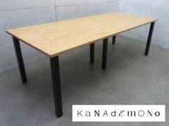 美品■Kカナデモノ■ラバーウッド ■ミーティングテーブル■210cm幅■モダン■ 美品□Kカナデモノ□ラバーウッド □ミーティングテーブル□210cm幅