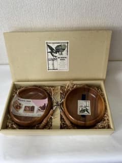 HUMMING BIRD 木製ボウル 2個 フォークセットのサムネイル