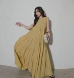 新品】【AUBREY】クルーネックティアードワンピース - メルカリ