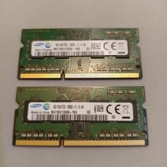 Samsung ノートPC用メモリ 4GB 2枚セット 計8GBのサムネイル