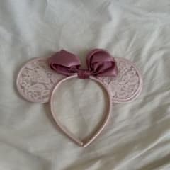 ディズニー カチューシャ ピンク レース リボンのサムネイル