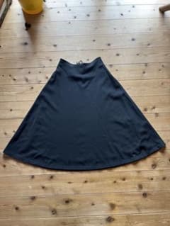 UNITED ARROWS黒 フレアスカート レースアップ