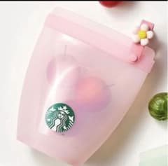 韓国スターバックス シリコンフードバック保存容器 ピンク & グリーン 韓国 Starbucks スタバ シリコン フードバッグ ピンク - メルカリ