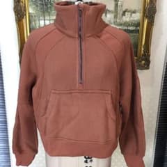 LULULEMON タグ付き☆ サイズ4 テラコッタ ハーフジップパーカー 