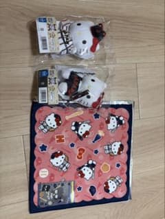 キティ　タイトーくじ　侍ジャパン×サンリオ　C賞、D賞、E賞+G賞(ばつ丸君)のサムネイル