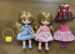 リカちゃん　ふたごのいもうとミキちゃんマキちゃんセット お洋服 小物付きのサムネイル
