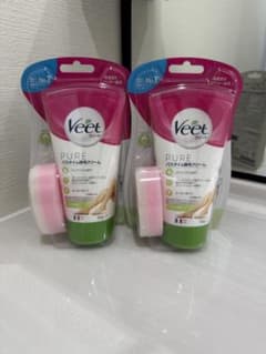 【新品】Veet PURE バスタイム除毛クリーム 2個セットのサムネイル