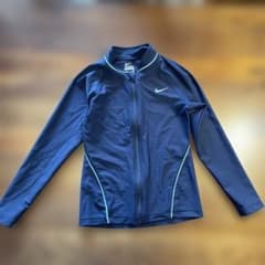 NIKE ラッシュガード フルジップ ネイビー XS130のサムネイル