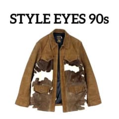 90s EAST SIDE OUTERWEAR 自由の女神 レザージャケット 幻の逸品】 90s STYLE EYES ハラコスウェード レザージャケット - メルカリ