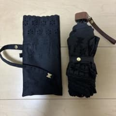 CELINE 日傘 折りたたみ ブラック 刺繍 マカダム総柄のサムネイル