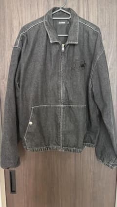 XLARGE デニムジャケット ブラック 刺繍ロゴのサムネイル