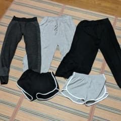 スポーツ、ダンス用パンツ５着セットのサムネイル