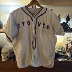 1960年代 ヴィンテージベースボールシャツ グレー チェーンステッチ L