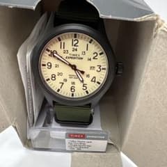 未使用◇Timex タイメックス 腕時計 グリーン/クリーム 箱難あり 