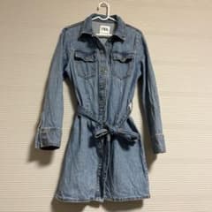 ZARA デニム ロングジャケット ワンピースのサムネイル