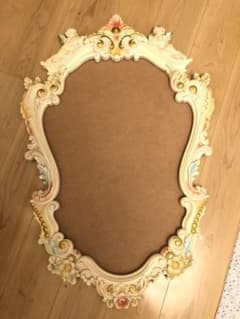 アンティーク鏡　ロココ調　オシャレ　DIY かわいい　化粧　インテリア　化粧台のサムネイル