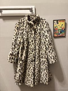 ヴィンテージ ファーコート 70s y2k 激レア！Y2Kヴィンテージレオパードフェイクファーコートボア極厚