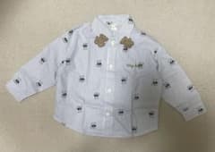 クマ刺繍ストライプシャツ（ベビー）のサムネイル