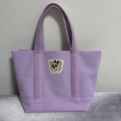 フェイラー オールドテディガール ワッペントートバッグ ラベンダー L