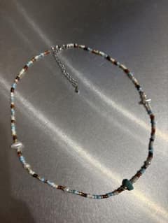 ハンドメイド ビーズネックレス ×プレゼント品付きのサムネイル