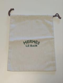 HERMES LE BAIN グリーン 巾着 ポーチ - メルカリ