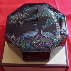 韓国製　八角螺鈿細工　漆器　螺鈿細工　小物入れ 韓国製 八角螺鈿細工 漆器 螺鈿細工 小物入れ - メルカリ