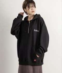 DICKIES ディッキーズ　ワンポイント刺繍ハーフジップフーディのサムネイル