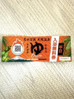 SPADIUM JAPON 平日入浴無料券のサムネイル