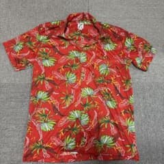ISLAND WEAR アロハシャツ レッド Mのサムネイル