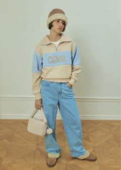 GROVE ハーフジッブ　トレーナー