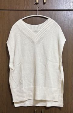 【1回使用】イエナ テープヤーン ジレ ホワイト