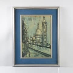 ベルナール・ビュッフェ作　工芸印刷　『モンマルトル』　額装　N　4362A m69097985911_1.jpg?1645160615