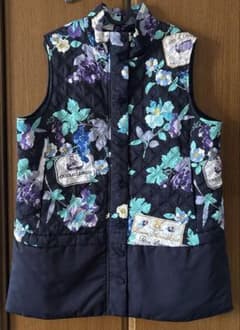 美品/レオナールスポーツ/中綿/ロングベスト/花柄/サイズ44 - メルカリ