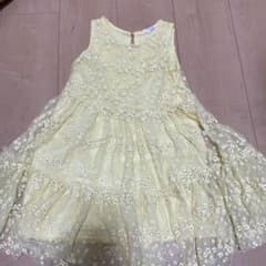 H&M キッズ ノースリーブ ワンピース 花柄 イエローのサムネイル